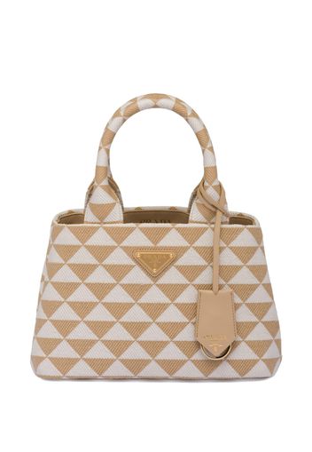 Prada Prada Symbole embroidered tote bag - Nude