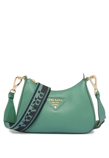 Prada logo-strap shoulder bag - Grün