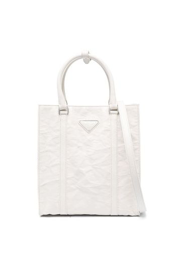 Prada antique nappa leather tote bag - Weiß