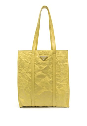 Prada logo-plaque tote bag - Gelb