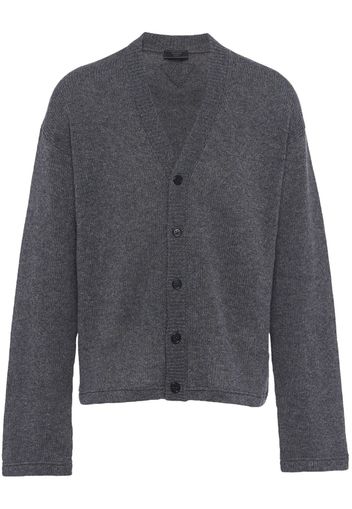 Prada Cardigan aus Kaschmir mit Logo - Grau