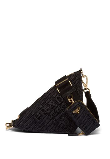 Prada Triangle crochet shoulder bag - Schwarz