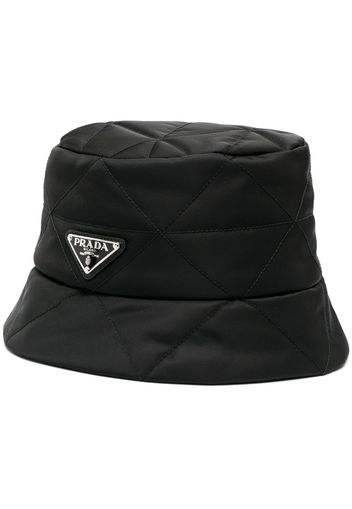 Prada quilted recycled-material bucket hat - Schwarz