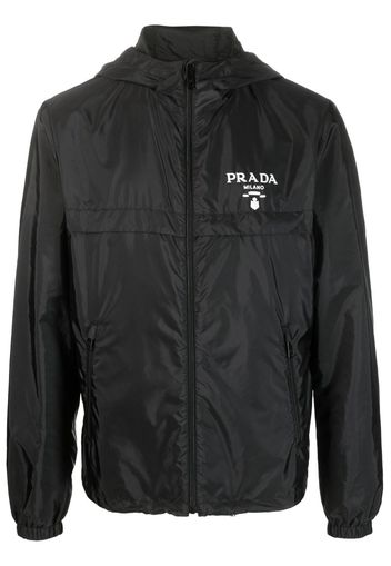 Prada Re-Nylon logo-print blouson jacket - Schwarz