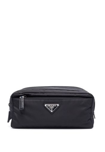 Prada Re-Nylon logo-plaque wash bag - Schwarz