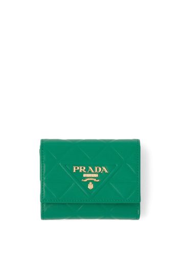 Prada small quilted wallet - Grün