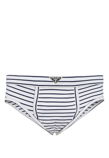 Prada striped cotton briefs - Weiß