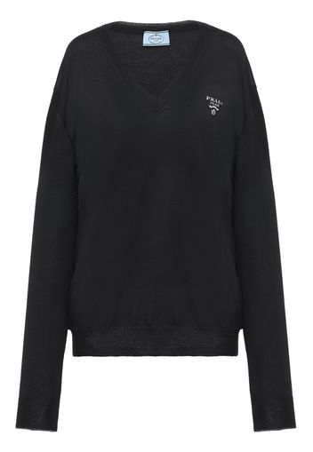 Prada Intarsien-Pullover - Schwarz