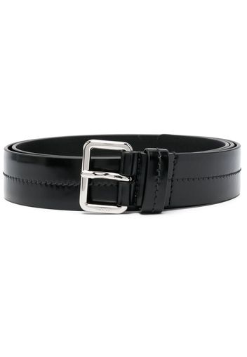 Prada logo-engraved leather belt - Schwarz