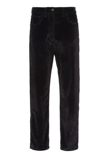 Prada velvet-effect straight-leg jeans - Schwarz