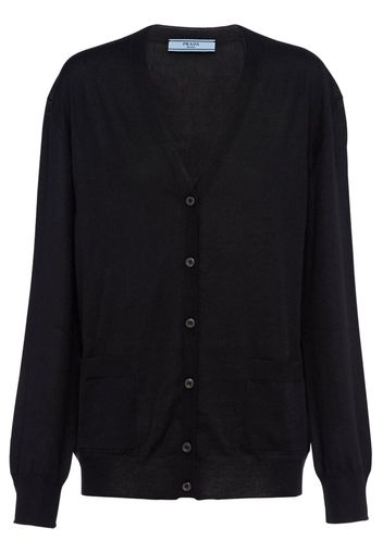 Prada V-neck cashmere cardigan - Schwarz