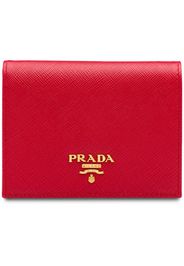 Prada Kleines Portemonnaie aus Saffiano-Leder - Rot