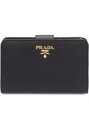 Prada Mittelgroßes Portemonnaie mit Logo - Schwarz