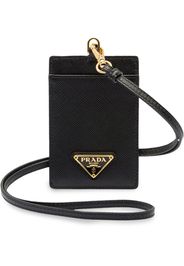 Prada Mini-Tasche mit Logo-Schild - Schwarz