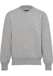 Prada Pullover mit Logo-Stickerei - Grau