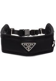 Prada Halsband mit dreieckigem Logo - Schwarz