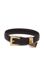 Prada Lederarmband mit Logo - Gold