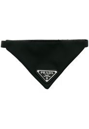 Prada Re-Nylon Bandana mit dreieckigem Logo - Schwarz