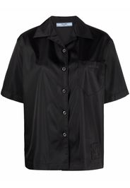 Prada Hemd mit Logo-Patch - Schwarz