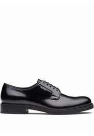 Prada Derby-Schuhe aus gebürstetem Leder - Schwarz