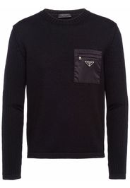 Prada patch pocket jumper - Schwarz