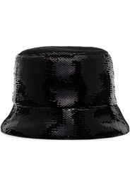 Prada PRADA PAILLETTES LOGO BCKT HAT - Schwarz