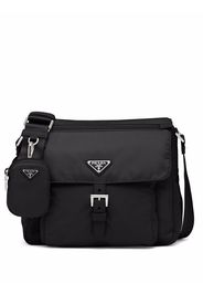 Prada Re-Nylon triangle logo-plaque shoulder bag - Schwarz