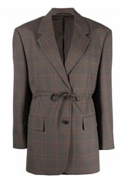 Prada checked wool blazer - Braun