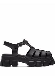 Prada triangle-logo fisherman sandals - Schwarz