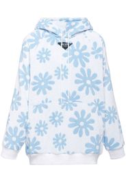 Prada Hoodie mit Blumenmuster - Blau