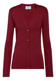 Prada Fein gestrickter Cardigan - Rot