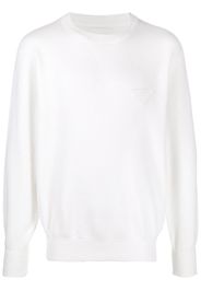 Prada applique-logo sweatshirt - Weiß