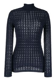 PRADA Gestrickter Rollkragenpullover - Blau