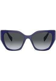 Prada logo cat-eye frame sunglasses - Schwarz