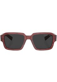 Prada logo square-frame sunglasses - Rot