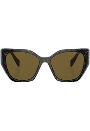 Prada marble-print cat-eye sunglasses - Schwarz