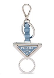 Prada Schlüsselanhänger mit Logo-Schild - Silber