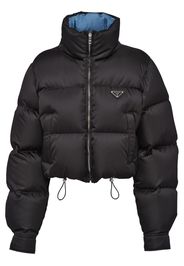 Prada Re-Nylon cropped padded jacket - Schwarz