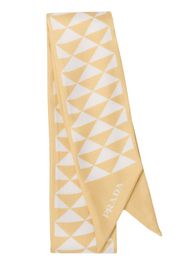 Prada patterned twill scarf - Gelb