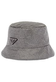 Prada crystal-embellished satin bucket hat - Schwarz