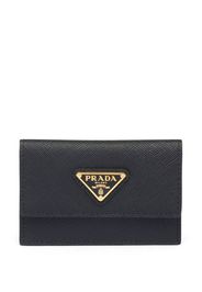 Prada Kartenetui mit Schild - Schwarz