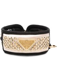 Prada Re-Nylon studded dog collar - Gold