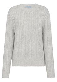 Prada cashmere rhinestone-embellished jumper - Grau