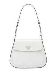 Prada Cleo brushed-leather-shoulder-bag-with-flap - Weiß