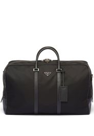 Prada logo-patch duffle bag - Schwarz