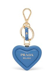 Prada heart-shaped leather keyring - Blau