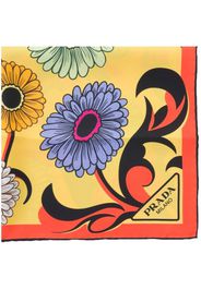 Prada floral-print foulard - Gelb