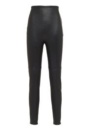 Prada high-waisted leather leggings - Schwarz