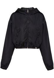 Prada logo-band bomber jacket - Schwarz