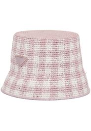 Prada Fischerhut aus Bast - Rosa